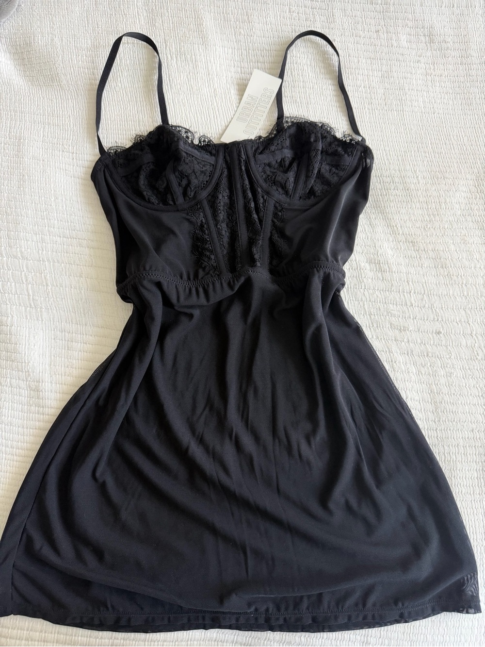 Urban Outfitters Corset Lace Dress in Black Brand New w/ Tags Size Small